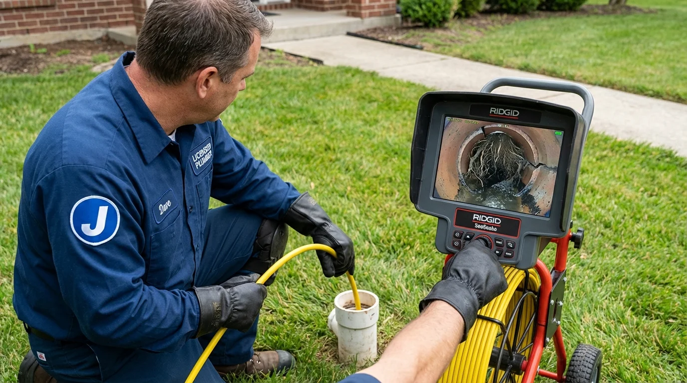 Sewer camera inspection being performed by Johns Plumbing LLC in Sierra Madre